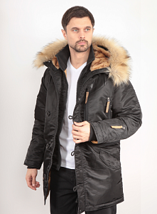 Куртка зимняя мужская Apolloget EXPEDITION Black/Cinnamon