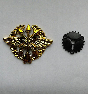 Эмблема петлица Войска связи Тип 1 П/А золотистая 