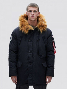 Куртка зимняя Аляска Alpha Industries N-3B ALPINE Parka Black