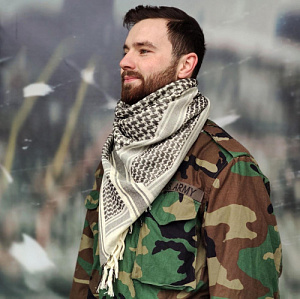 Арафатка (шемаг), лайт хаки/черный