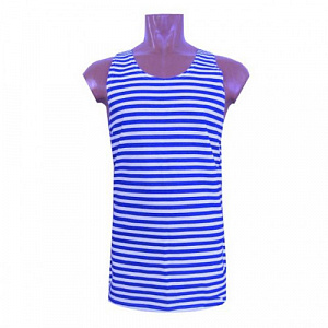 Тельняшка без рукавов синяя