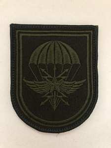 Шеврон 742 полевой узел связи ССО ВС РБ на боевую форму оливковый одноцветный вышитый на липучке