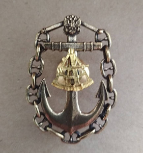 Знак Штурмана Секстант Якорь Цепь h 46мм