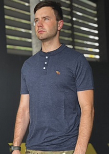 Майка с пуговицами  Abercrombie & Fitch (blue)