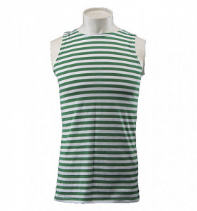 Тельняшка без рукавов зелёная