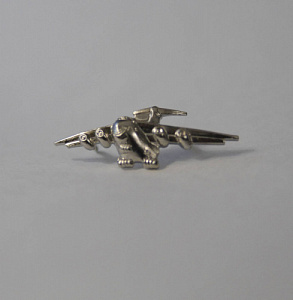 Значок "Ил - 76" серебристый 