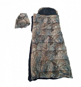 Спальник с подголовником и мембраной камуфлированный