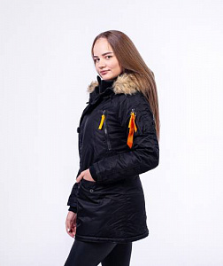 Куртка зимняя  женская Apolloget WMN HUSKY Black and Yellow

