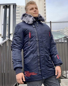 Куртка зимняя мужская Apolloget ARKTIKA Fleece, Night Sky/Red