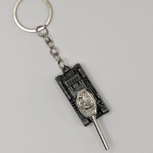 Брелок танк серебро