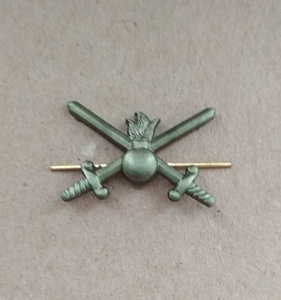 Эмблема-петлица сухопутные войска тип 2 защитная алюминий