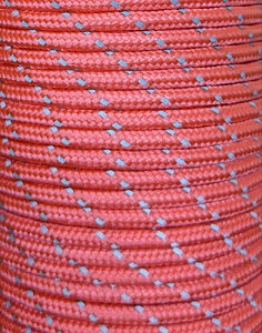 Паракорд со светоотражающими вставками красный