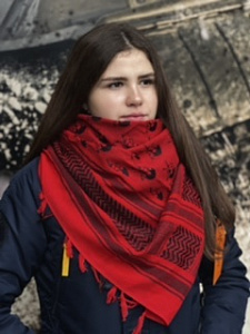 Арафатка (шемаг), красный/чёрный