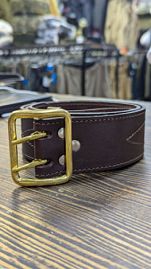 Ремень портупея латунь коричневый 