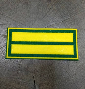 Шеврон 2 курс ( курсовка ) пластизол зелёная основа