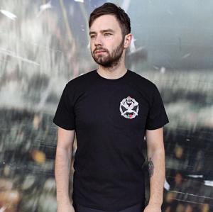 Футболка "Пограничный контроль", вышитая, серый