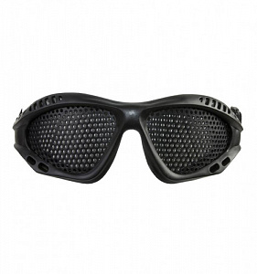 Защитные сетчатые чёрные очки