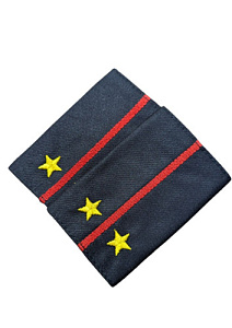 Фальш-погоны МЧС нового образца чёрные лейтенант