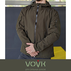 Куртка тактическая VOЎK Soft-Shell Olive 