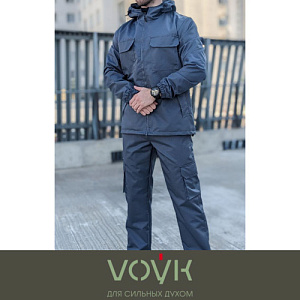 Костюм демисезонный VOЎK на флисе Grey