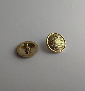 Пуговица МВД 22 мм золотистая литая