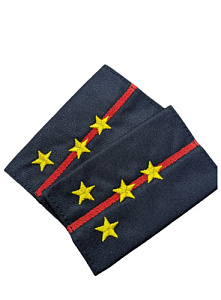 Фальш-погоны МЧС нового образца чёрные капитан