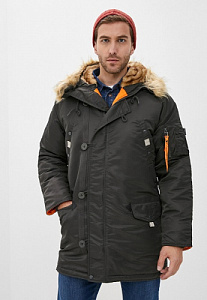 Куртка зимняя мужская Apolloget HUSKY LONG BELUGA/ORANGE