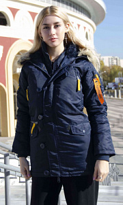 Куртка зимняя женская Apolloget WMN HUSKY Blue/Yellow