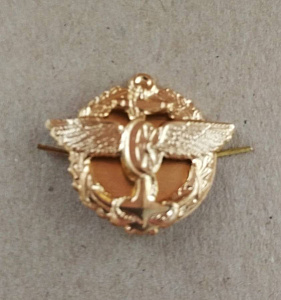 Эмблема-петлица ВОСО тип 1 золотистая алюминий