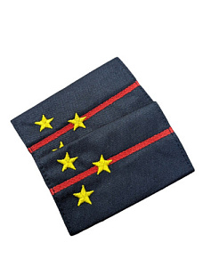 Фальш-погоны МЧС нового образца чёрные старший лейтенант