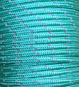 Паракорд со светоотражающими вставками зеленый