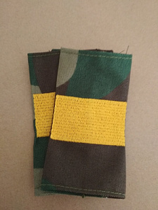 Фальшпогоны ВС РБ на повседневную форму. Старший сержант. Вышивка, жёлтый шёлк