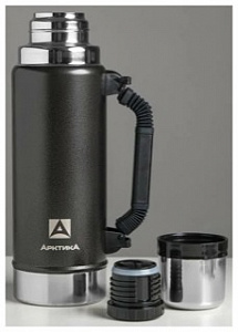 Термос Арктика 106-1250Р с ручкой (чёрный)