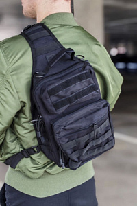 Сумка тактическая однолямочная SlingBag Black