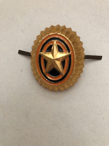 Кокарда ВС РФ малая золотистая со звездой