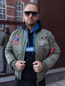 Куртка лётная bomber MA-1-PATCH (green)