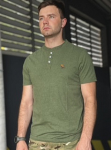 Майка с пуговицами  Abercrombie & Fitch (olive)