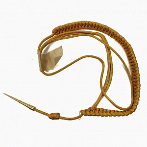 Аксельбант офицерский с 1 наконечником золотистый