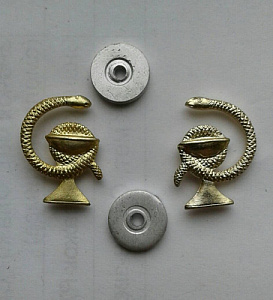 Эмблема петлица медицинская служба СССР золото на закрутке