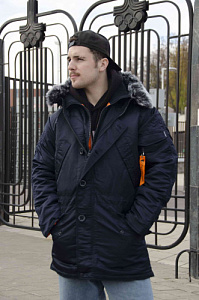 Куртка зимняя мужская Apolloget EVERREST Blue/Orange