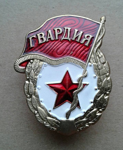 Значок Гвардия латунь