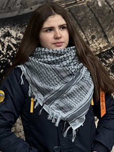 Арафатка (шемаг), серый/чёрный