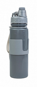 Бутылка силиконовая 500 мл Grey