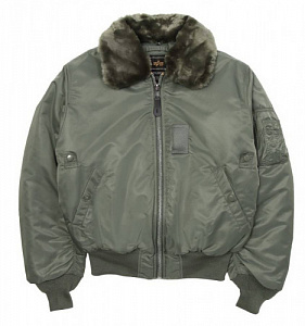 Лётная куртка зимняя (бомбер) Alpha Industries B-15 sage green