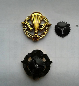 Эмблема петлица ВДВ Тип1 П/А золотистая 