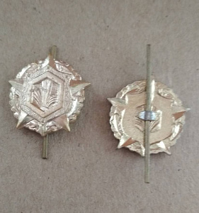 Эмблема петлица РХБЗ СССР на "усах" золотистая 1шт