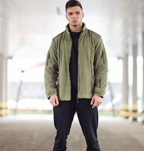 Кофта флисовая тактическая реплика США Olive 