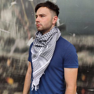 Арафатка (шемаг), белый/черный