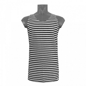 Тельняшка без рукавов чёрная