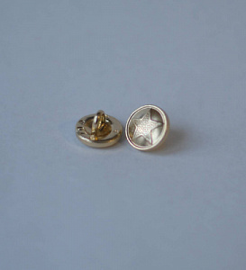 Пуговица 14 мм метал. золотистая